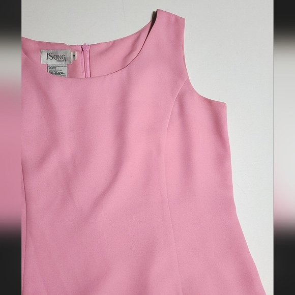 🏠 Shift Dress w/Matching Sheer Embroidered Blouse Size 12 - Picture 4 of 6